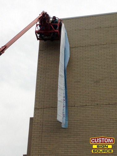 St Michaels Medical Center Large Building Banner By Custom Sign
