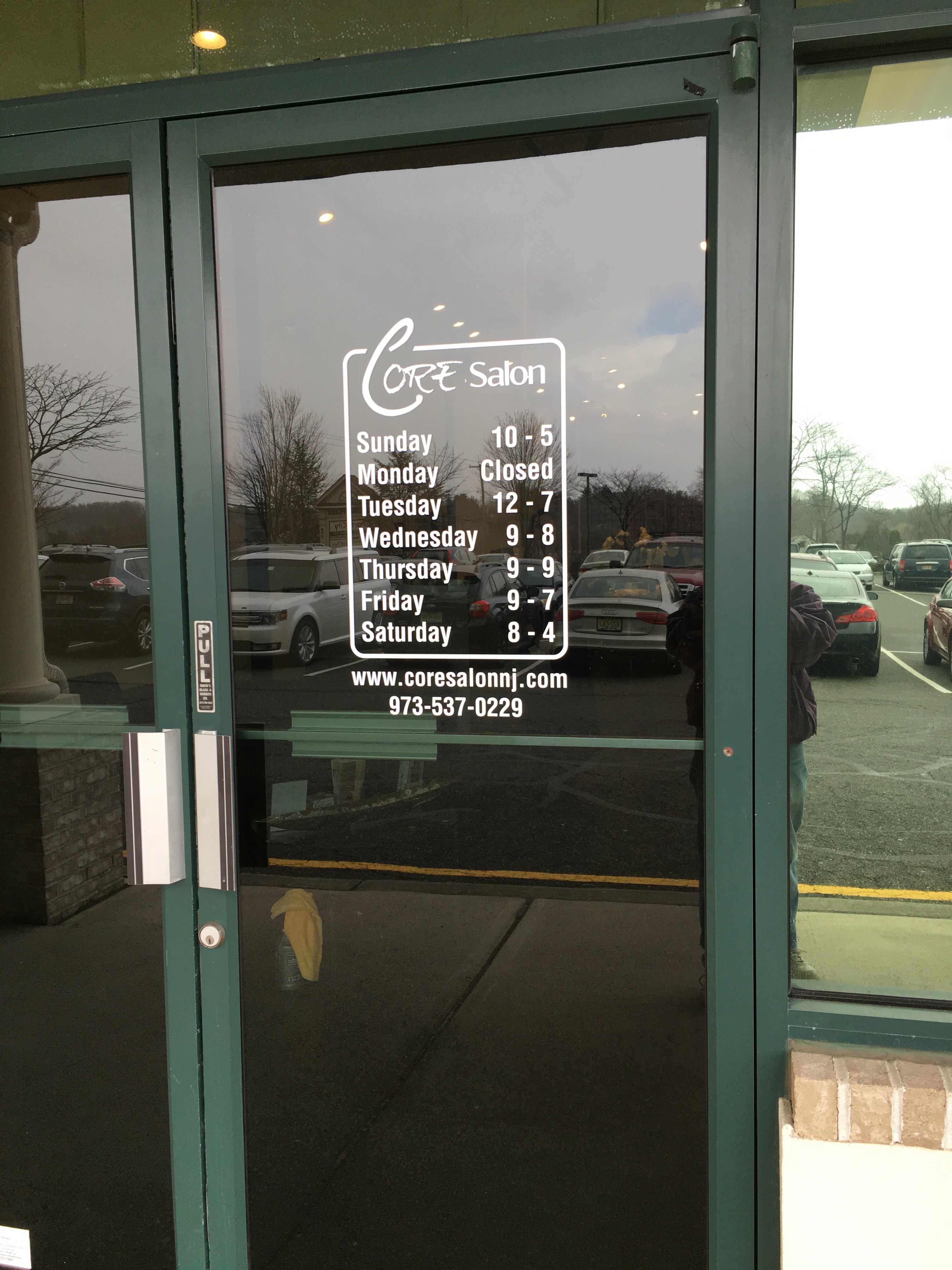Computer Cut Spot Graphics On A Glass Door Custom Sign Source